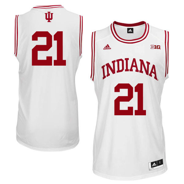Men Indiana Hoosiers #21 Freddie McSwain College Basketball Jerseys Sale-White